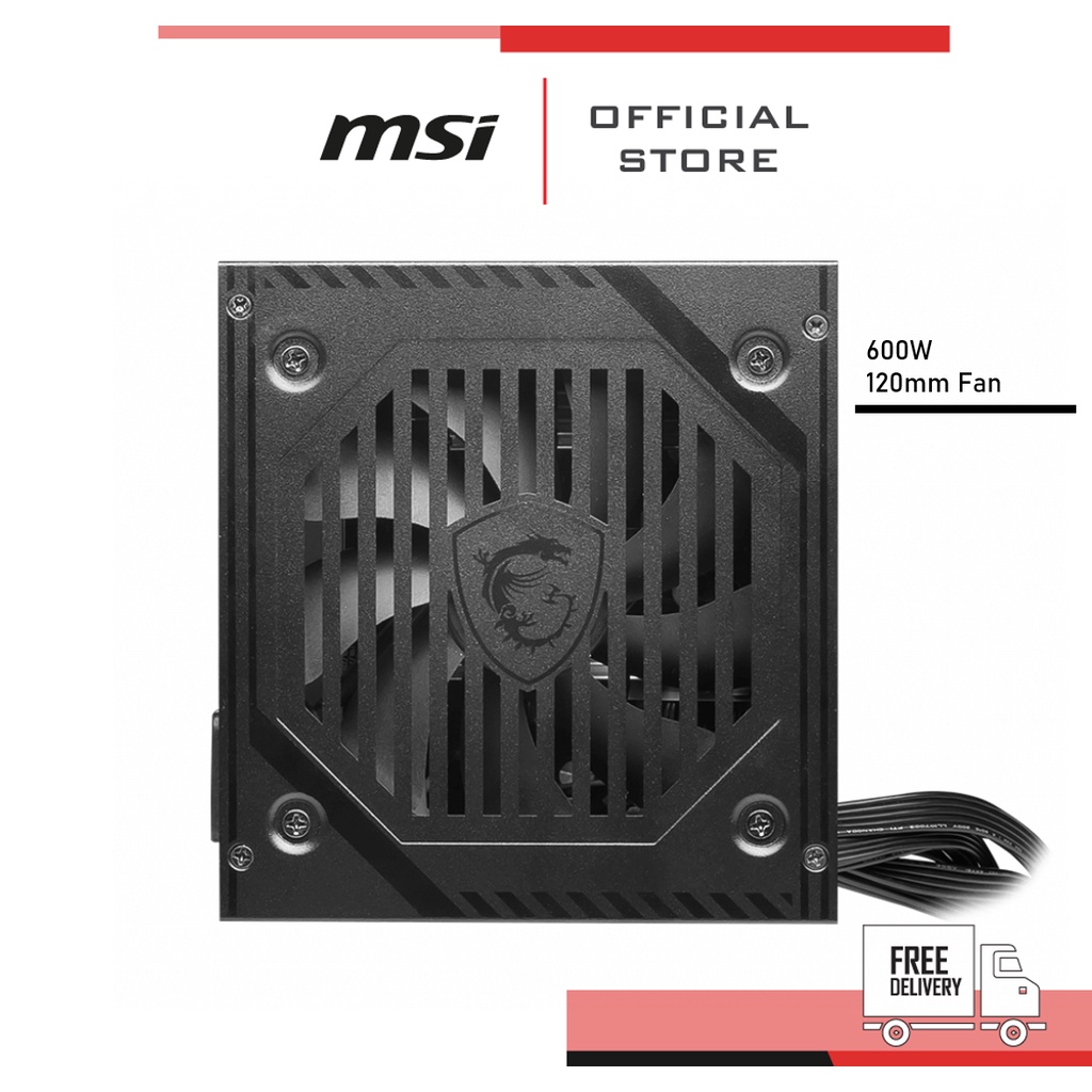 MSI Power Supply รุ่น MAG A600DN 600W (พาวเวอร์ซัพพลาย, อุปกรณ์จ่ายไฟ