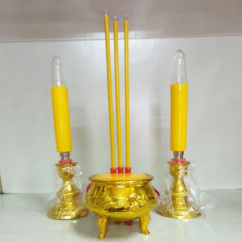 ชุดธูปเทียนไฟฟ้า LED แบบเสียบปลั๊ก หลอดสว่างมาก อายุการใช้งานนานกว่า