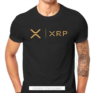 เสื้อยืดสีพื้น - CryptocurrencyCryptoMinerXrpระลอกทองเคียงข้างTshirtPunkMensTshirtsฝ้ายบริสุทธิ์TGi