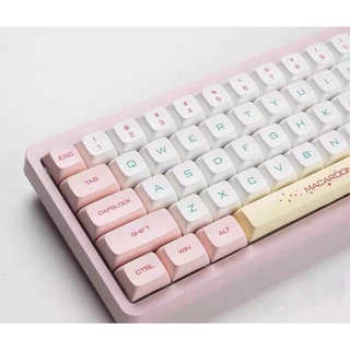 พร้อมส่ง XDA ปุ่มกดคีย์บอร์ด PBT สีมาการองน่ารัก