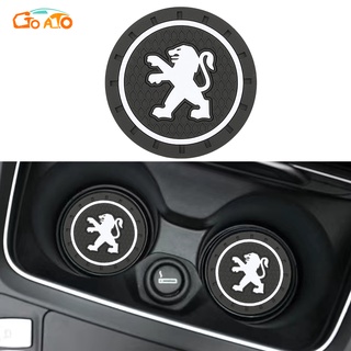 GTIOATO ที่รองแก้วน้ําในรถยนต์ แผ่นรองกันลื่น สำหรับ Peugeot 3008 406 306 2008 408 407 5008 308 207 RCZ 307 208 206