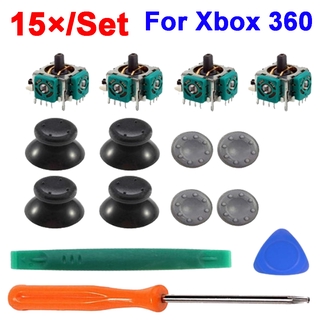 [พร้อมส่ง] จอยสติ๊กนิ้วหัวแม่มือ อะนาล็อก 3D Xbox 360 และไขควง T8 แบบเปลี่ยน สําหรับซ่อมแซม 15 ชิ้น ต่อชุด