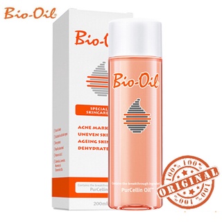 BIO-OIL BIO OIL 100% 200 มล. ไบโอออยล์ มีประสิทธิภาพ รักษาสิว ลดรอยแผลเป็นจากสิว รอยแตกลาย กําจัดสีผิวไม่สม่ําเสมอ ดูแลโทนสีน้ํามันไบโอ