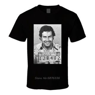 [S-5XL] เสื้อยืดคอกลม ผ้าฝ้าย พิมพ์ลาย Pablo Escobar Notorious Drug Lord Smiling สไตล์วินเทจ ฮิปฮอป คลาสสิก สําหรับผู้ชา