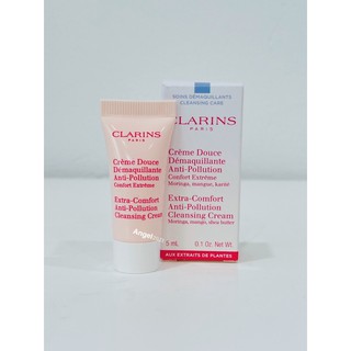 คลีนซิ่งครีม-เช็ดเครื่องสำอางค์-Clarins-Extra-Comfort-Anti-Pollution-Cleansing-Cream-5ml