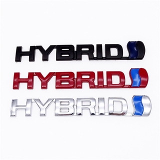 3 รูปแบบ 3D HYBRID โลโก้รถสติกเกอร์ติดตั้งโลหะตราสัญลักษณ์รูปลอกประดับยนต์ For Toyota Prius Camry Crown Auris Rav4