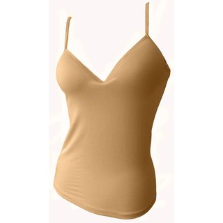 Anda Zcret Bra เสื้อชั้นในสายเดี่ยว บราในตัว Sexy Bra Top (สีเนื้อ)