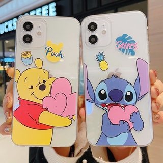 Compatible For Tecno POVA 5 4 Pro Spark 10 Pro Spark GO 2023 POVA 2 NEO POP 5 4 LTE Spark 8C 7T 7 Pro 6 Go Camon 18P 17P เคสโทรศัพท์มือถือ Tpu ลายการ์ตูนสําหรับ Stitch the Pooh