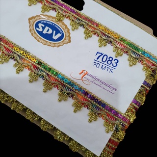 แถบดิ้นรุ้ง SPV No.7083 ลายภูเขา นำเข้าจากอินเดีย ความยาว 20 เมตร