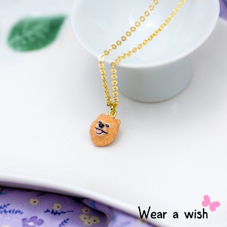 Necklace / สร้อย : Brown Pomeranian (Long-Haired) / ปอมเมอเรเนียน ขนยาว สีน้ำตาล