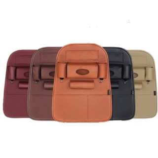 Car seat back pocket ที่แขวนหลังเบาะ จัดระเบียบหนัง PU