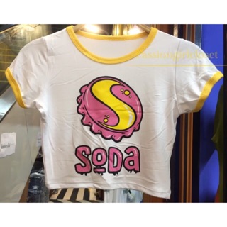 เสื้อครอป สีขาว SODA