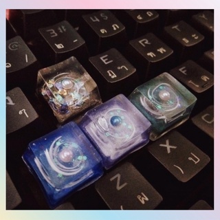 Keycap ปุ่มแมคคานิคอลคีย์บอร์ด ลายกาแลคซี่ งานแฮนด์เมด