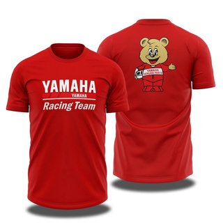 [พร้อมส่ง] เสื้อยืด พิมพ์ลายหมีแข่งรถจักรยานยนต์ Yamaha Team Racing Bear