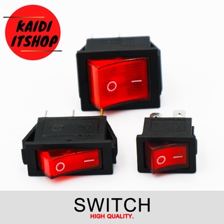 Kaidi สวิตซ์ไฟ AC 250V 16A เปิด/ปิด (ตัวสวิตซ์มีแสงไฟ) 110 - 250 โวลท์ (มี 3 แบบ ไห้เลือก)