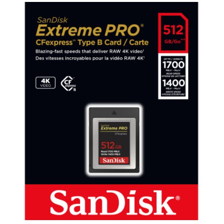 SanDisk Extreme PRO® CFexpress™ Card Type B, 512GB รุ่น SDCFE-512G-GN4NN