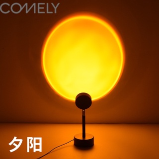 COMELY โคมไฟโรเซ่ LED ไฟ USB สีรุ้ง สวยงาม ทรงกลม โคมไฟโปรเจคเตอร์ โคมไฟพระอาทิตย์ ไฟสตูดิโอ ไฟฉายผนัง โคมไฟแต่งห้อง ฉากหลังถ่ายรูป มี 4 สีให้เลือก