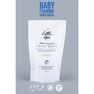 โฟมล้างมือสำหรับเด็ก ผลิตภัณฑ์จากธรรมชาติ แบบถุงเติม Little Apes Baby Foaming Hand Wash Refill 250 ml.