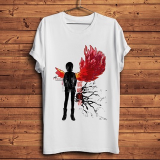 ขายดี!เสื้อยืดแขนสั้นลําลอง พิมพ์ลายอนิเมะ Tokyo Ghoul Touka Kirishima สีขาว แฟชั่นฤดูร้อน สําหรับผู้ชาย และผู้หญิงS-5XL