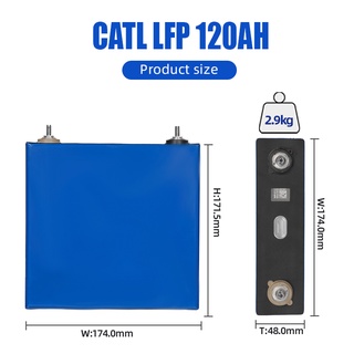 ของใหม่ CATL แบตเตอรี่​ 120ah ลิเธียม​ lithium ion Lifepo4 3.2V 12v GRADE A​ UPS​ Battery รถกอล์ฟ​ ระบบโซล่า ระบบ Sound