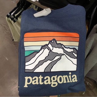 เสื้อยืดผ้าฝ้ายพิมพ์ลาย พร้อมส่ง เสื้อยืด ผ้าฝ้าย 100% พิมพ์ลายภูเขา Patagonia สไตล์คลาสสิก สําหรับผู้ชาย และผู้หญิง