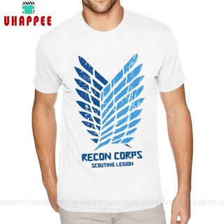 เสื้อยืดผ้าฝ้ายพิมพ์ลาย เสื้อยืด พิมพ์ลายกราฟฟิค Attack On Titans Scouting Legion สีขาว สําหรับผู้ชาย