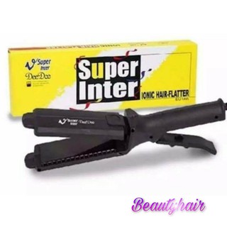 💛SUPER V INTER  แท้💯 เครื่องหนีบผม SU186 (มีฟัน หน้าเล็ก) เคลือบไอโอนิค ร้อนเร็ว มีประกัน ที่หนีบผม ผมตรง ซุปเปอร์วี