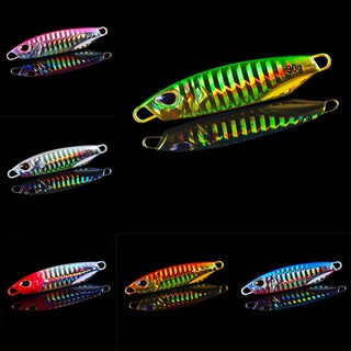 1 ชิ้น 10 กรัม / 15 กรัม / 20 กรัม / 30 กรัม / 40 กรัม / 50 กรัมเลเซอร์ Jigging นำตา 3D โลหะจิ๊กช้า Jigging / Trolling ช้อนโลหะล่อตกปลา