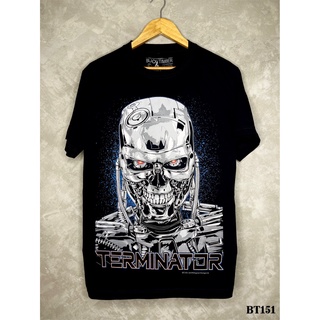 Terminatorเสื้อยืดสีดำสกรีนลายBT151