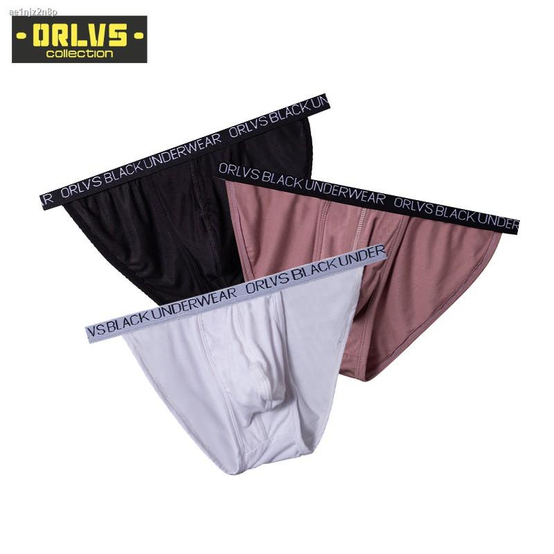 Men's Ice Silk Briefs Sexy Low Waist Bikini Panties Pouch Breathable  Underwear☆