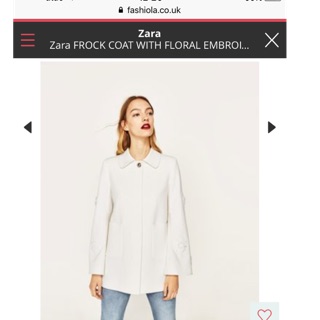 white coat zara woman