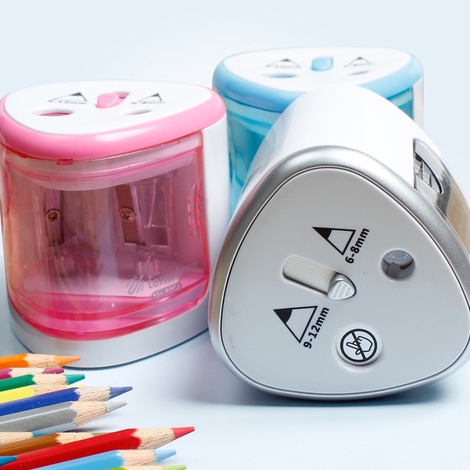 กบเหลา กบเหลาดินสอไฟฟ้าอัตโนมัติ มีประกัน มีอะไหล่ ส่งจากไทย กบเหลาดินสอไฟฟ้า 1 รู 2 รู  มี 3 สี เหลาดินสอ ee ได้ง่าย