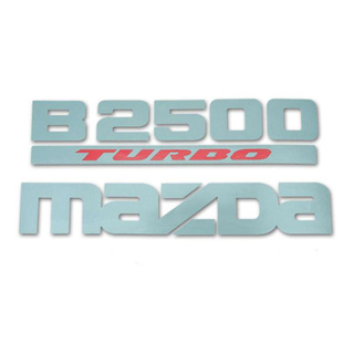 สติ๊กเกอร์ Sticker B2500 Turbo MAZDA สีเทาเข้ม (เทาดำ) + แดง 1 ชิ้น Size: 27 x 10 CM