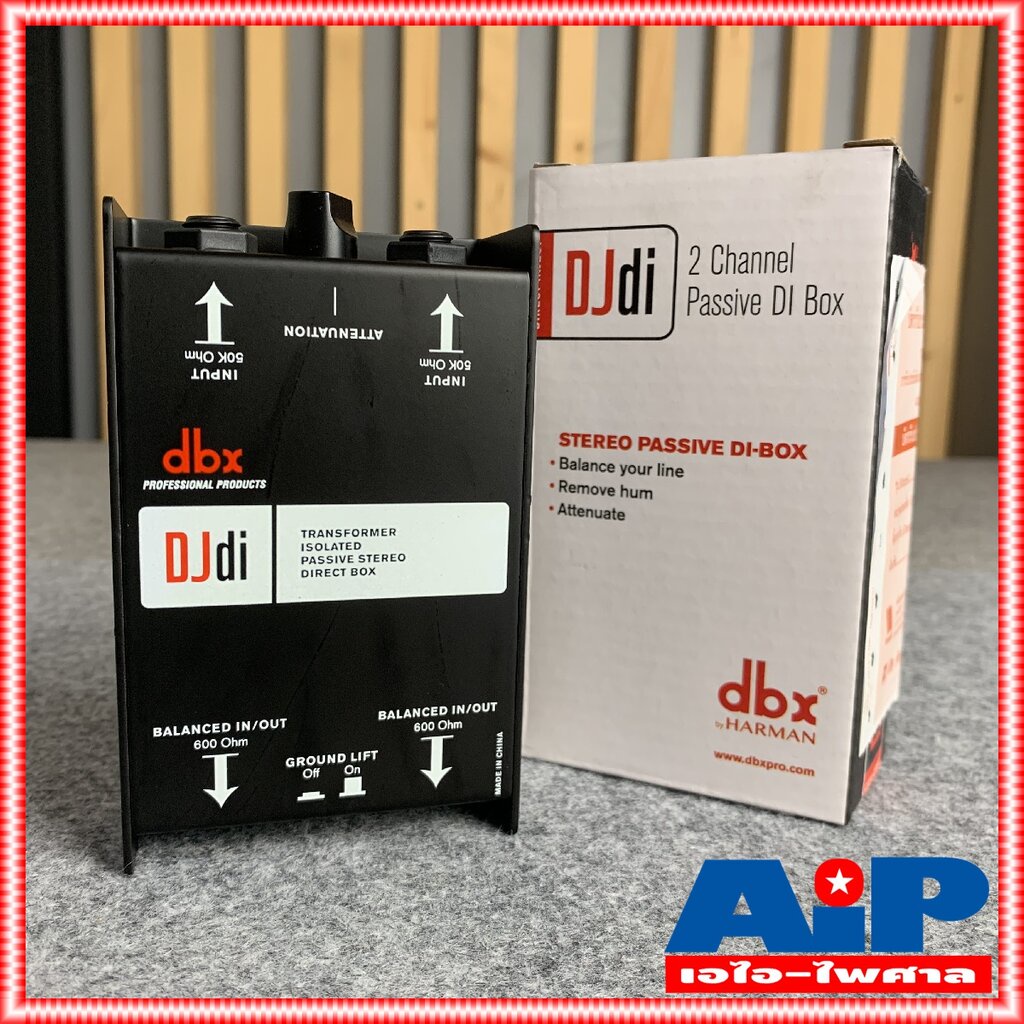 DBX DJDI 2CH PASSIVE DI DI Box แบบ Passive กันเสียง จี่ ฮัม กันไฟยัอน ประกันศูนย์มหาจักร ไดเร็คบ็อก 