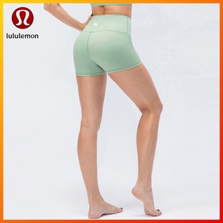 Lululemon  ใหม่ กางเกงขาสั้น เอวสูง ผ้ายืด ระบายอากาศ ใส่สบาย เหมาะกับการเล่นโยคะ ฟิตเนส 10072