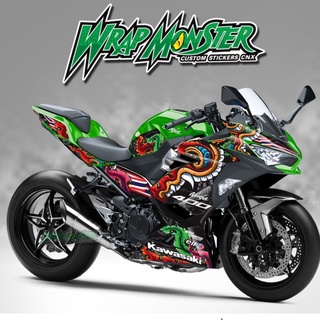 สติ๊กเกอร์แต่งลายรถ Kawasaki Ninja 400 รอบคัน ลาย ยักษ์ Zayu