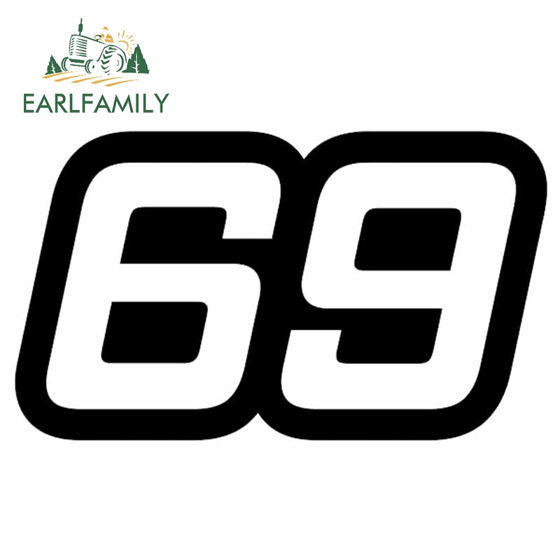 EARLFAMILY 13 ซม.x 7.7 ซม.บริการ Related 69 Silhouette DIY อะนิเมะรถสติกเกอร์ Aquaflask กระจก Scratch-proof การพิมพ์ที่กําหนดเองกันน้ํา Decal