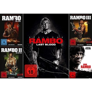 แรมโบ้ ครบ 5 ภาค Rambo 5 Film Collection dvd หนังราคาถูก  พากย์ไทย/อังกฤษ/มีซับไทย มีเก็บปลายทาง