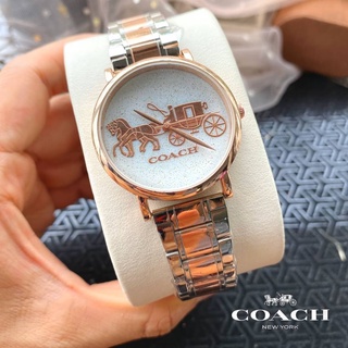 นาฬิกาโค้ช Coach Watch  ขอบเรียบ หน้ารถม้า บริการเก็บเงินปลายทาง  นาฬิกาผู้หญิง นาฬิกาข้อมือผญ นาฬิกาข้อมือผู้หญิง
