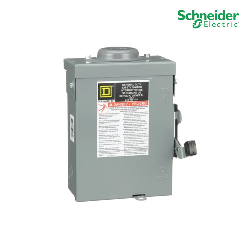Schneider Safety Switch 30 แอมป์ สำหรับไฟ 3 เฟส - 240V General Duty 240VAC เซฟตี้สวิตช์แบบไม่มีฟิวส์
