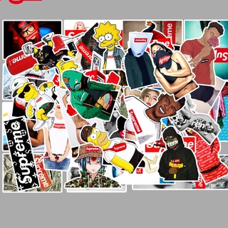 💥พร้อมส่ง💥Sup Supreme sticker สติกเกอร์กันน้ำรูปแบบที่แตกต่างกัน, 50 ชิ้น