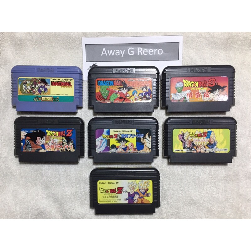Dragonball Z Complete Set Collection : ครบชุดกับ ดราก้อนบอล 7 ภาค ตลับ Famicom (FC) ของแท้จากญี่ปุ่น สภาพสวย