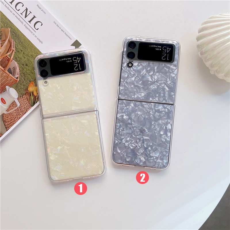 ใหม่ PC Hard สําหรับ Samsung Galaxy Z Flip6 5 4 3 5G Shell Textured Cardstock Nice ป้องกันความคิดสร้างสรรค์กันกระแทกสําหรับ Galaxy Z ฝาครอบ