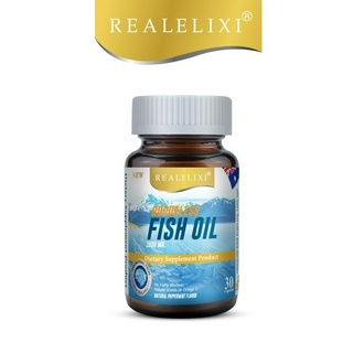 Real Elixir odourless fish oil กลิ่นเปปเปอร์มิ้นต์ (30 เม็ด)