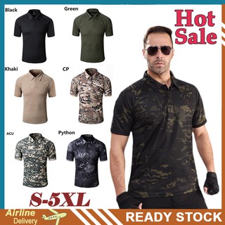 Mens Oversize Quick Drying Outdoor Camping Hiking Tops Tactical T-Shirt