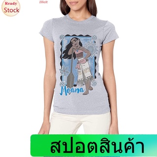 เสื้อยืดยอดนิยม Fifth Sun Womens Moana Paddle Lean Graphic Crew Tee Short sleeve T-shirts