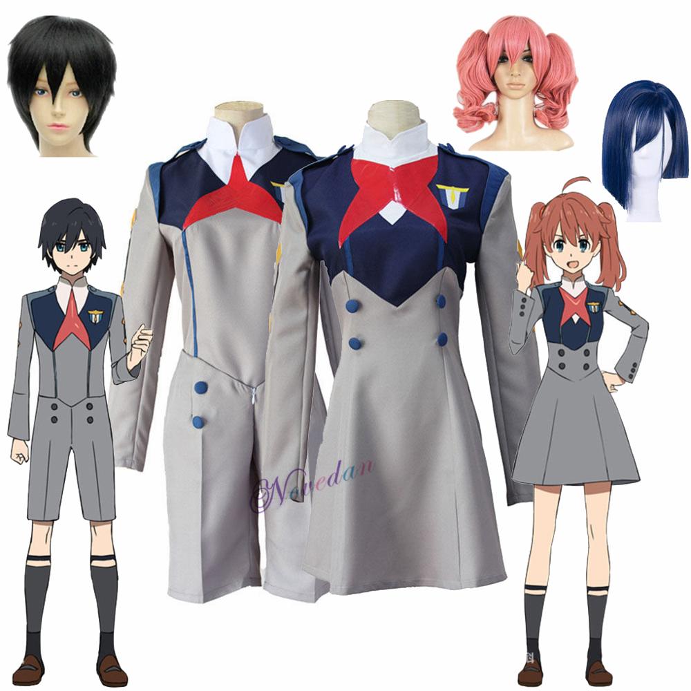 Anime DARLING in the FRANXX HIRO ICHIGO Zero Two MIKU KOKORO School Uniform  Coslay Costume Wig Sets Halloween Suit Outfi | Shopee Thailand