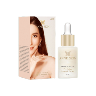 [ 1 ชิ้น ] ANNE SKIN HEMP SEED OIL แอนสกิน โปร-เอจจิ้ง แอมพูล เซรั่ม บำรุงผิวหน้า เพิ่มความชุ่มชื้นให้ผิว