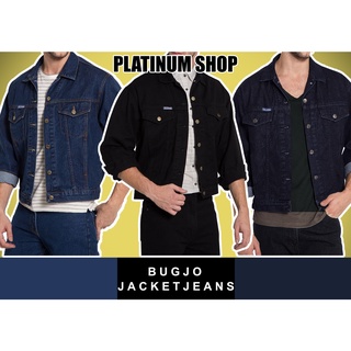 BugJo Jacket jeans เสื้อแจ๊คเก็ตยีนส์แท้​ BugJo คุณภาพดี คุ้มค่าคุ้มราคาตัดเย็บทรงสวย มีทั้งหมด 3 สี มี ยีนส์/ดำ/มิดไนท์