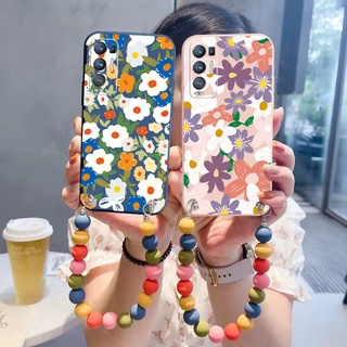 เคสโทรศัพท์มือถือซิลิโคนลายดอกไม้พร้อมฝาครอบสําหรับ Oppo Reno6 Z 5G Reno 5 Pro 4 4G 3 Reno2 Z F